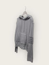 Thom Browne Light Gray Stripe Knit Hoodie 150641343 [P]