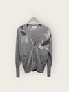 Thom Browne Charcoal Koi Taping Hidden Cashmere Cardigan 150641373 [P]
