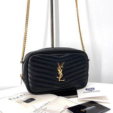 Saint Laurent Matelassé Chain Crossbody Bag Black (748849) 150642833