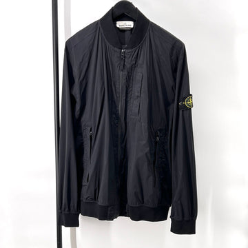 Stone Island Bomber Skin Touch Zip-Up Jacket Black 150643981