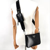 Prada Brushed Triangle Logo Crossbody Bag Black (2VH129) 150644540 [P]
