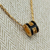 Hermes Mini Pop Hach Pendant Gold Noir Black H147992F03 131343608 [P]
