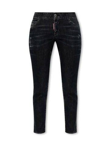 Dsquared2 Distressed Black Denim Jennifer Jeans 900 133018267