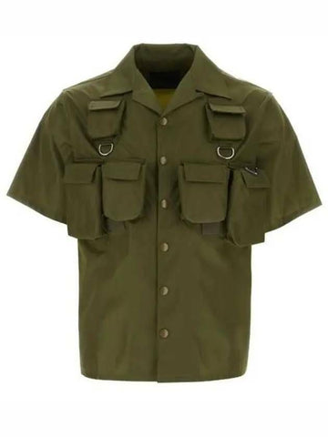 Prada Short Sleeve Recycled Nylon Shirt SC768 1WQ8 F0466 133039193