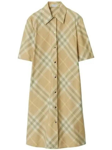 Burberry Checked Cotton Shirt Dress 8083547 133027266
