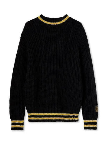 MSGM College Patch Crewneck Sweater 133040294