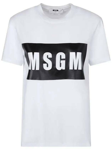 MSGM Box Logo Short Sleeve T-Shirt 2000MDM520 200002 01 133040106