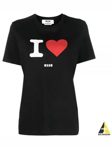 MSGM I Love Print T-Shirt 133040074