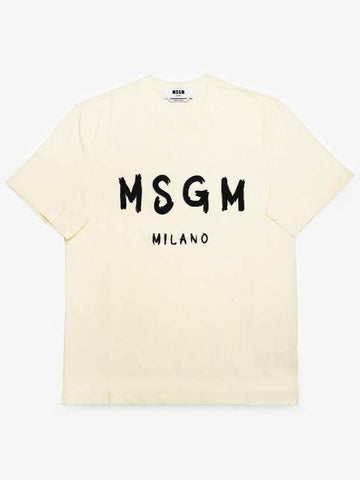 MSGM Bürstendes Logo T-Shirt 133040021
