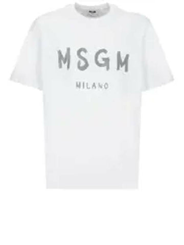MSGM Brushed Logo Short Sleeve T-Shirt 133039962