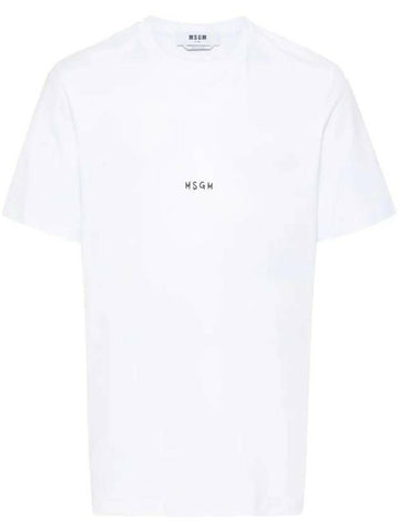 MSGM Micro Brushed Logo Print Short Sleeve T-Shirt 133039951