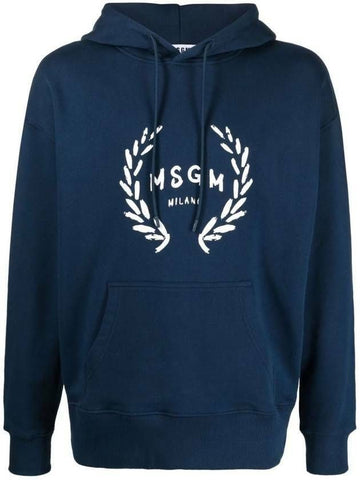 MSGM Logo Print Hooded T-shirt 133039848
