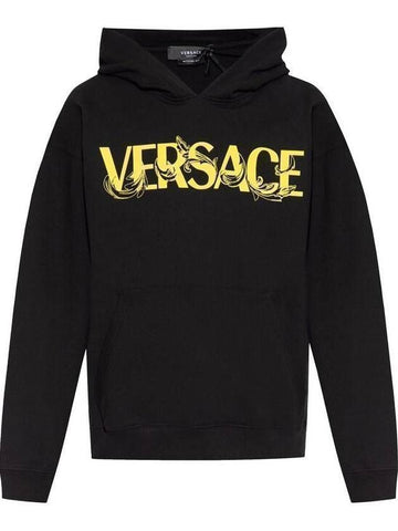 VERSACE Hoodie mit Silhouette-Logo 1010710 1A07769 1B000 133044191
