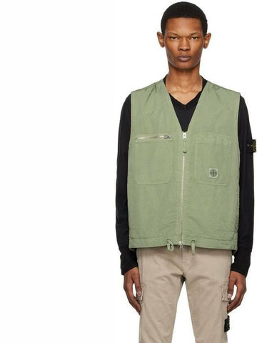 STONE ISLAND キュプロコットンツイールTCベストロゴパッチ 133074523