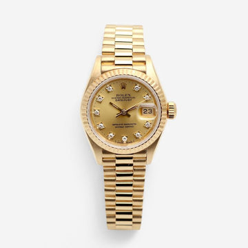 ROLEX Datejust 26 Damen Gold Uhr 69178G Gold Original Tenpunkt Diamant 1989 150661492
