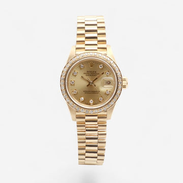 Rolex Datejust 26 69178G Women's Gold Watch Aftersetting Bezel 1989 150661525