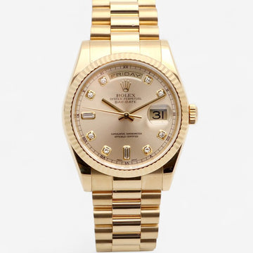 Rolex Day-Date 118238G Gold 36 Men's Gold Watch Original Ten-Point Diamond 2001 150662432