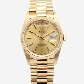 Rolex Day-Date 18238 Gold 36 Men's Gold Watch with Bar Index Rail Dial 1993 Edition 150662451