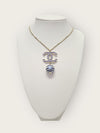 CHANEL Perlenkette mit blauen Streifen und CC-Logo 150663020 [P]