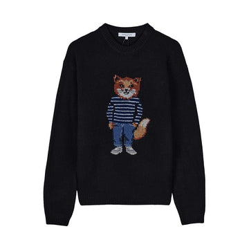 MAISON KITSUNE ドレスされたフォックスウールニットPM00806KH0002 P199 FW25 150664778