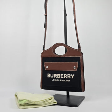 Burberry Two-Tone Pocket Micro Tote Shoulder Bag 150667885