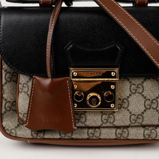 GUCCI 658487 パドロック ミニ トート ショルダーバッグ 150442906 [P]