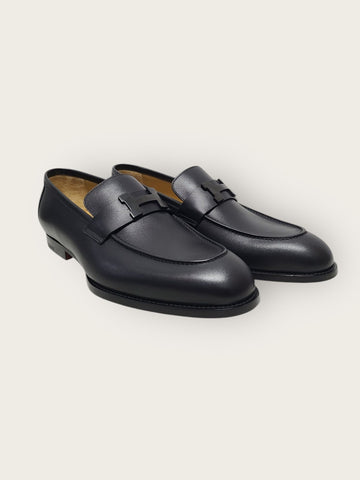 HERMES Schwarze Kalbsleder Onore Loafer 150668878