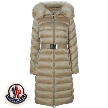 Moncler Beige Long Goose Down Jacket 150669727