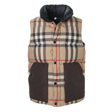 BURBERRY 24SS KENWICK Weste mit Karomuster in Archivbeige 8044182 72618709