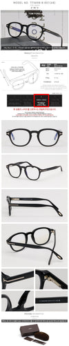 Tom Ford Blue Light Blocking Glasses Frame TF5698B 001 Luxury Vision Protection Square Horn Frame 60881497 [P]