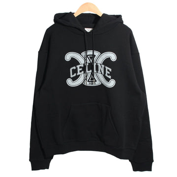 CELINE 25FW Trionf Logo Druck Hoodie Schwarz RY0JH670Q 38AW 150694532