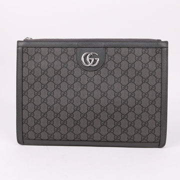 GUCCI GG Canvas Grau Portfolio Clutch 674078 150696372