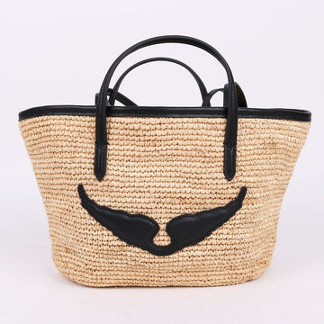 ZADIG & VOLTAIRE Logo Rattan Shopper Schultertasche 150696689