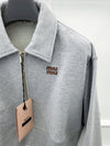 MIU MIU ハーフジッパークロップスウェットシャツ MJL070 M 新品 150698109 [P]