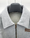 MIU MIU ハーフジッパークロップスウェットシャツ MJL070 M 新品 150698109 [P]