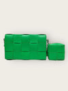 Bottega Veneta Parquet Green Pocket Pouch Strap Cassette Bag 150701520 [P]