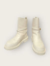 Dior White Calfskin Gold-Plated Amprente Ankle Boots 150701611 [P]