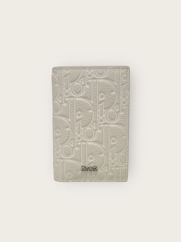 DIOR ベージュオブリークグラフィティバーティカル2段カード財布 150701995