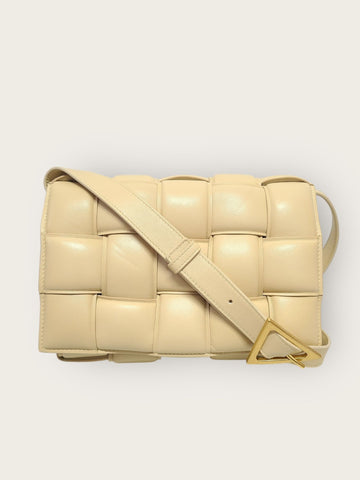 BOTTEGA VENETA Foglietta Woven Gold Padded Cassette Bag 150702391