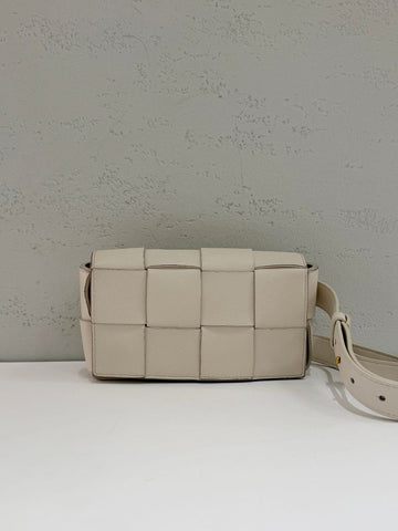 BOTTEGA VENETA Mini Leder Kassette Tasche Weiß 651053 150740283