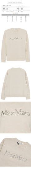 MaxMara Glitter Logo Cashmere Knit Beige 2429366163 008 119577580 [P]