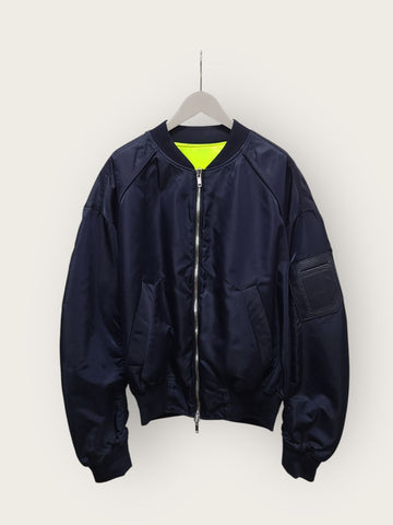 Juun.j Navy Neon Reversible Embroidered MA-1 Bomber Jacket 150747113