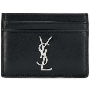 SAINT LAURENT シルバー ロゴ カードケース ブラック 485631 0SX0E 1000 49396498