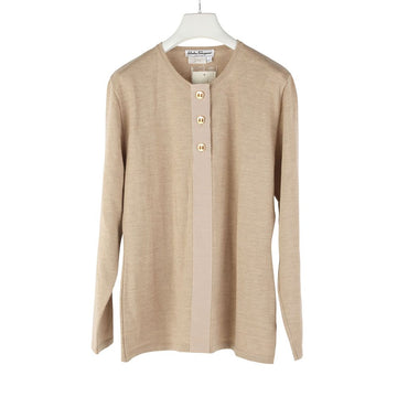 SALVATORE FERRAGAMO Knitted T-Shirt mit goldenen Knöpfen Größe L 36476 150777512