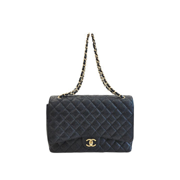 CHANEL Klassische Kaviar Maxi Goldene Klappentasche 150777579