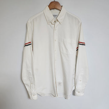 THOM BROWNE Weißes Arm-Band Oxford-Hemd 3 150780665
