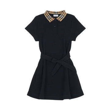 BURBERRY Kinder Karo Kragen Kurzarm Kleid (Erwachsenentauglich) 8105585 150786346
