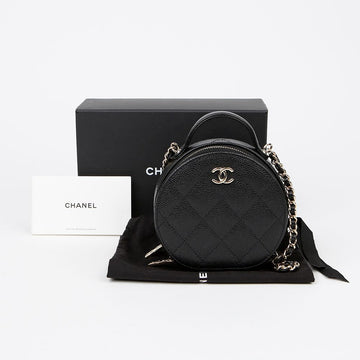 CHANEL AP2502 キャビア ラウンド トップ ハンドル クロスバッグ 150403955