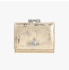 Vivienne Westwood Metallic Crinkle Small Frame Wallet 144731859 [P]
