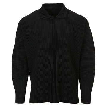 ISSEY MIYAKE 25FW HP58JM082 15 Homme Pleats Polo Black Shirt 150790099